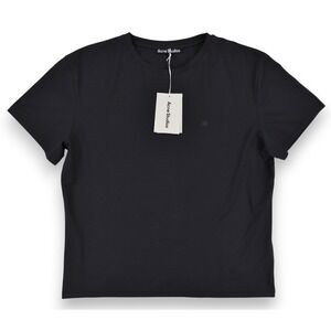 Acne Studios T-Shirt Smile Face Logo Mens XXL Black Cotton Blend NWT